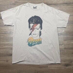 Men's White and Grey T-shirt